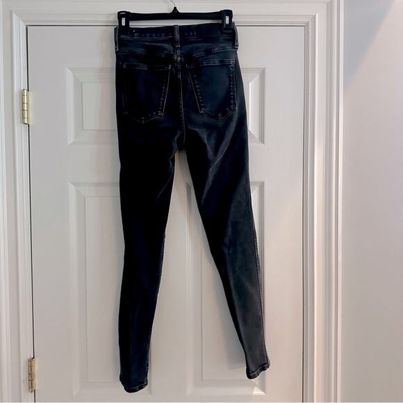 Madewell Jeans Size 27 Black Denim 10 " High Rise MA977 Skinny Starkey Wash 2020 - Picture 10 of 13